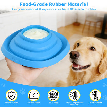 Slow Feeder Dog Bowls with Built-In Rolling Ball to Prevent Spill, Calms Anxiety
