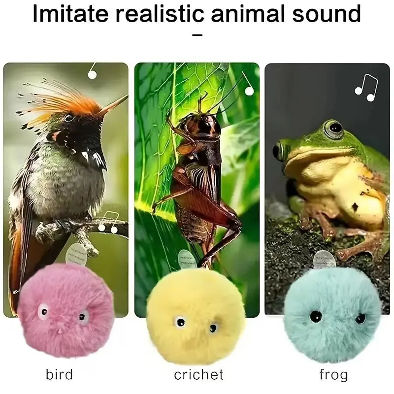 Interactive Plush Toy with Realistic Bird, Cricket, and Frog Sounds