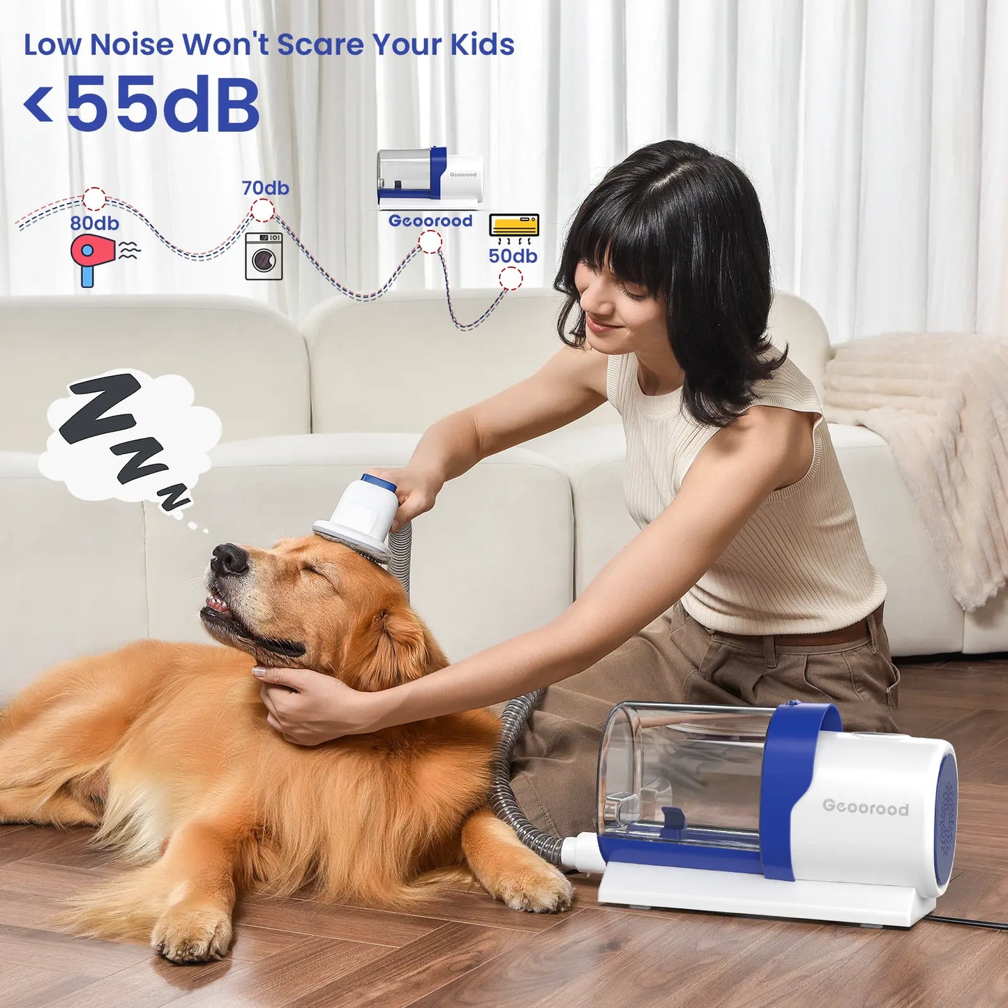 All-In-One Dog Grooming Kit with Vacuum Brush