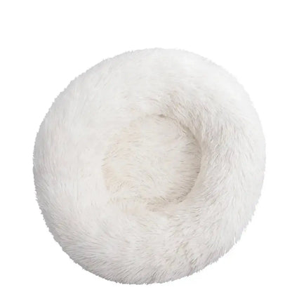 Round Comfy Plush Bed for Dogs and Cats