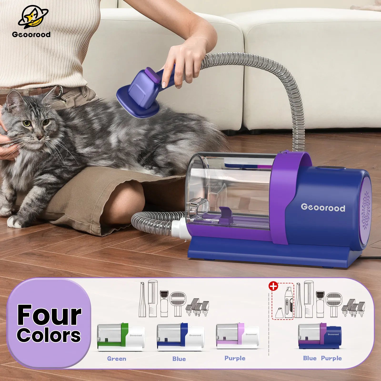 All-In-One Dog Grooming Kit with Vacuum Brush