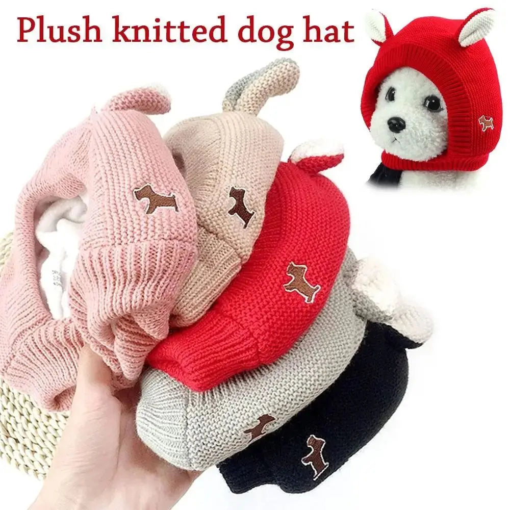 Knitted Dog Silent Ear Muffs, Noise-Protection Ear Covers, Fabric Clothing Pet Supplies