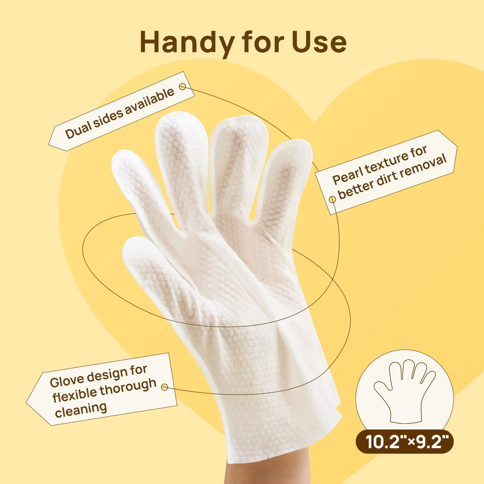 Pet Grooming Wipes - 20Pcs Disposable Dog & Cat Hair Removal Tool, Hypoallergenic No-Rinse, Deodorizing, Natural Oils Formulated, Sticky Hair Control, Outdoor Use Skin Care