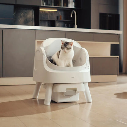 Automatic Cat Litter Box | Odor-Free Waste Disposal and Trash Bags Included