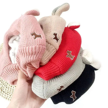 Knitted Dog Silent Ear Muffs, Noise-Protection Ear Covers, Fabric Clothing Pet Supplies