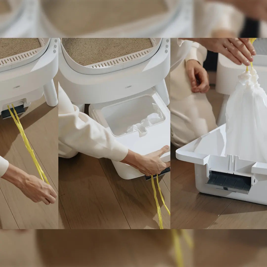 Automatic Cat Litter Box | Odor-Free Waste Disposal and Trash Bags Included