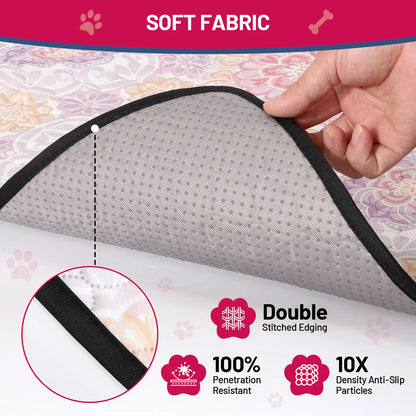 2-Pack Washable Pee Pads: Super Absorbent, Waterproof & Leak-Proof, Non-Slip, Ideal for Training, Crates, Sofas, Cars, & More