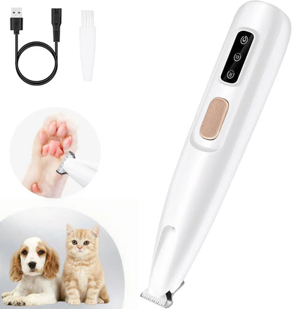 Multifunctional Pet Hair Trimmer, Waterproof, Rechargeable Shaver with LED Light for Paws, Eyes, Ears, Face Buttocks for Dogs and Cats