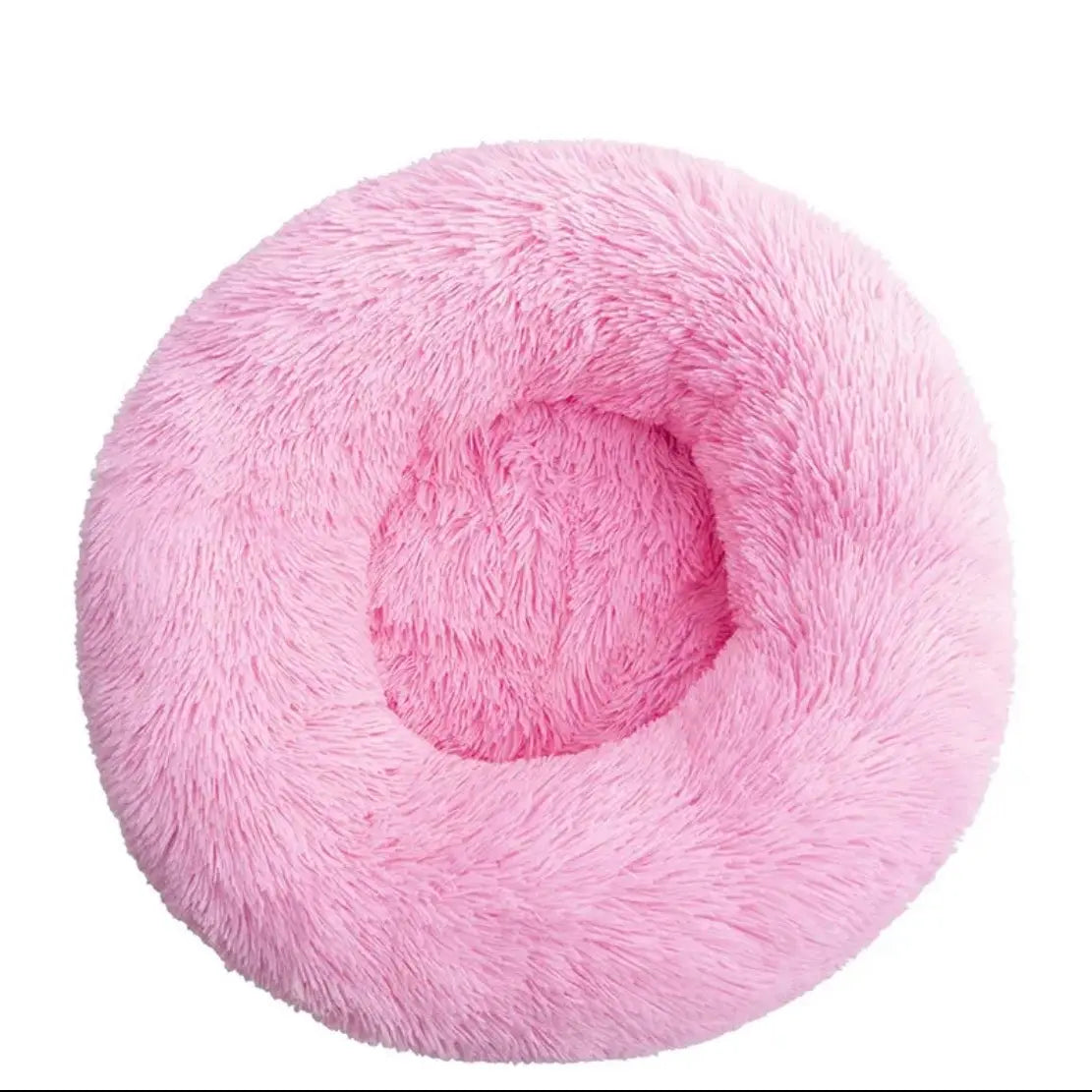 Round Comfy Plush Bed for Dogs and Cats