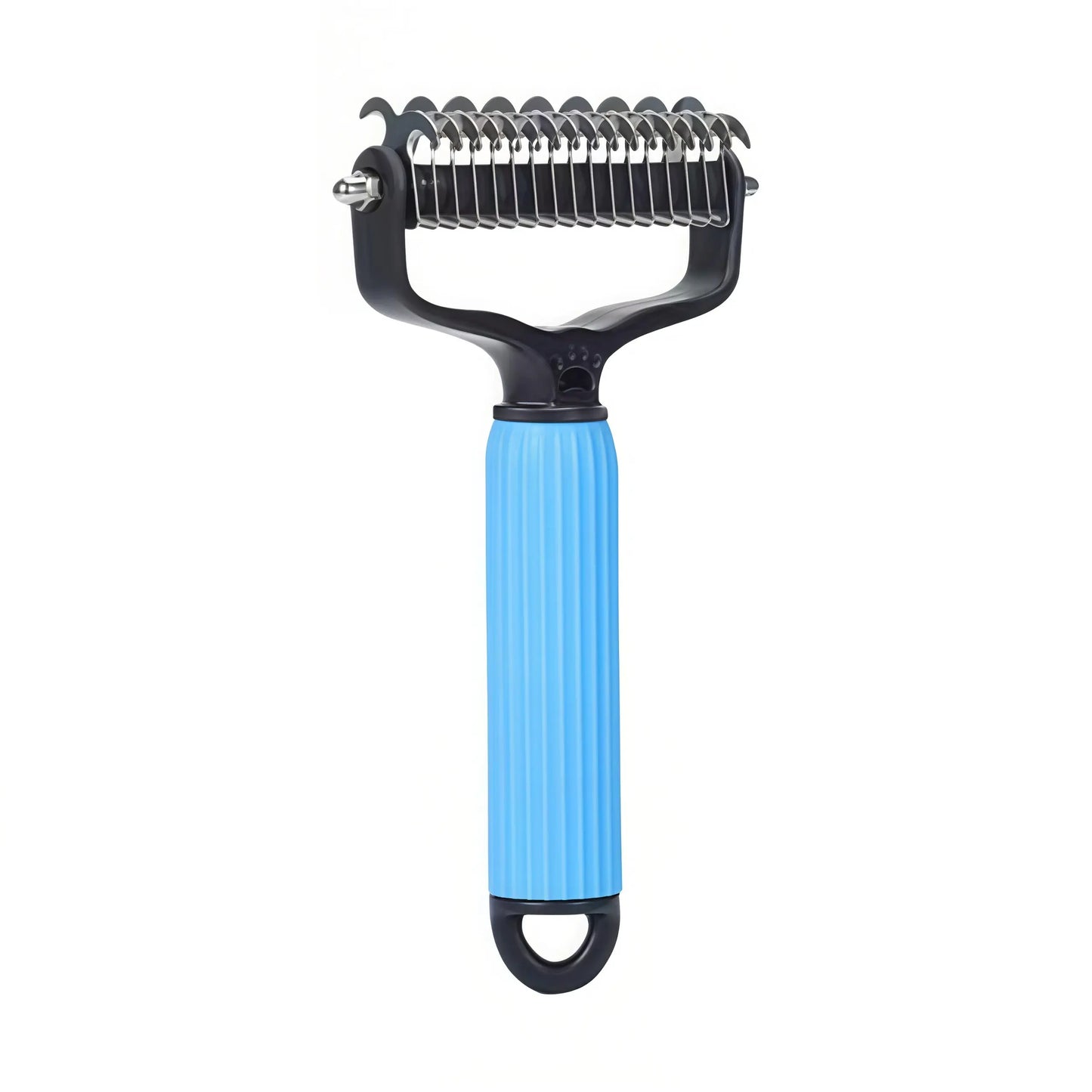 Double-Sided Stainless Steel Grooming Comb for Coat Care and Shed Removal