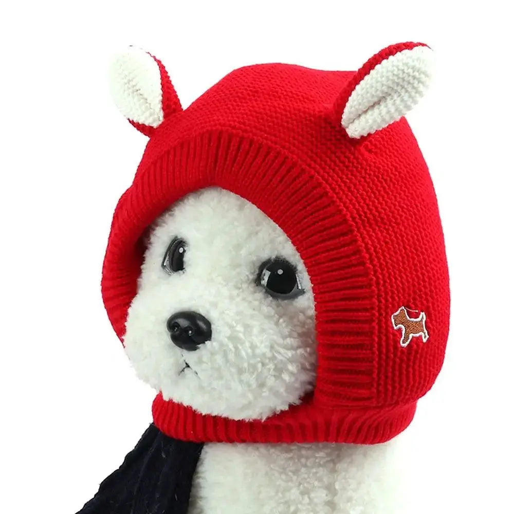 Knitted Dog Silent Ear Muffs, Noise-Protection Ear Covers, Fabric Clothing Pet Supplies