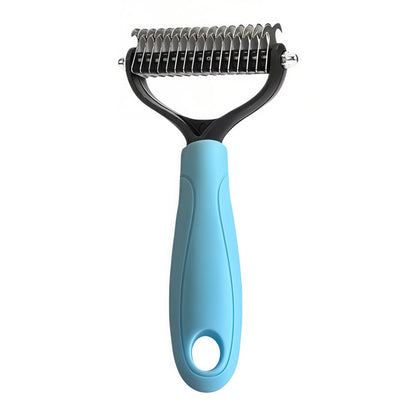 Double-Sided Stainless Steel Grooming Comb for Coat Care and Shed Removal