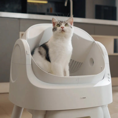 Automatic Cat Litter Box | Odor-Free Waste Disposal and Trash Bags Included
