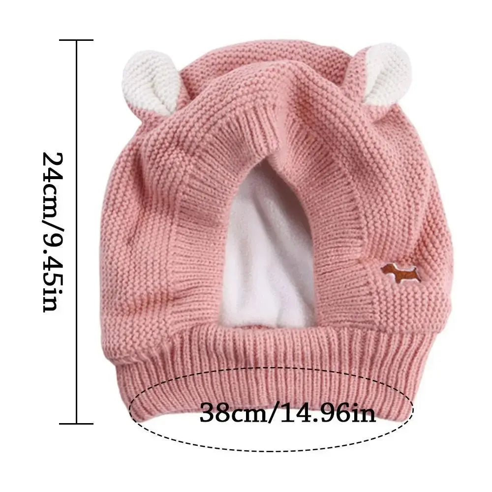 Knitted Dog Silent Ear Muffs, Noise-Protection Ear Covers, Fabric Clothing Pet Supplies