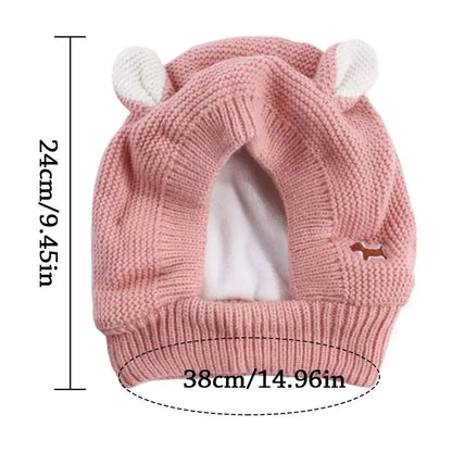 Knitted Dog Silent Ear Muffs, Noise-Protection Ear Covers, Fabric Clothing Pet Supplies