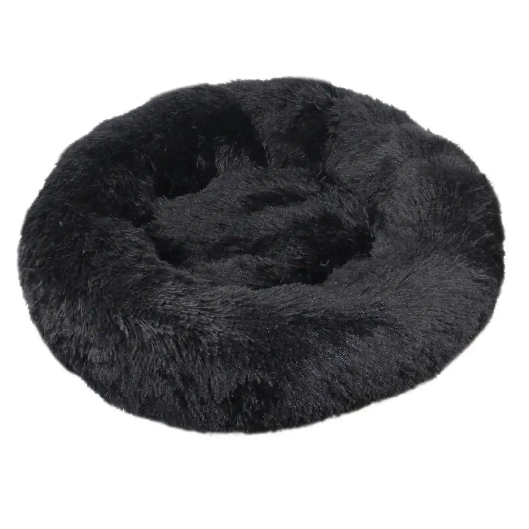 Round Comfy Plush Bed for Dogs and Cats