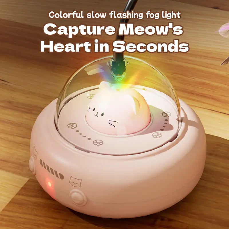 Smart Teaser Toy with Self-Playing Laser and Feather Combo