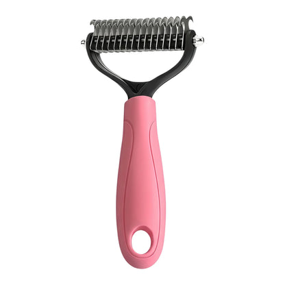 Double-Sided Stainless Steel Grooming Comb for Coat Care and Shed Removal